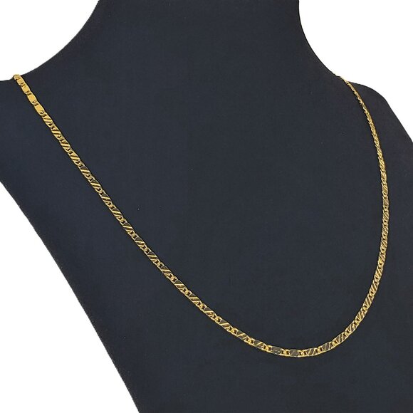 28" Mens 14K Gold Chain Link Necklace 14 Karat Guys Jewelry 28 inch Long NEW - Picture 3 of 7
